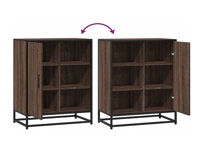 Buffet chêne marron 62x35x76 bois d'ingénierie