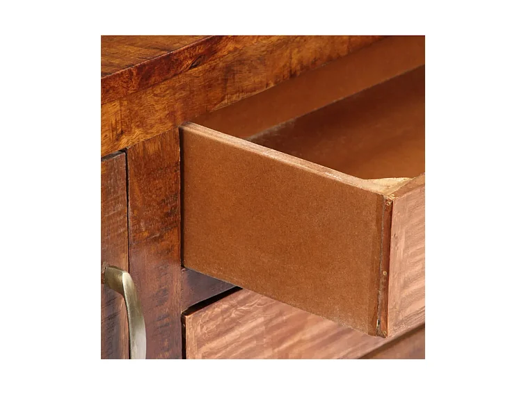 Buffet 1 porte 2 tiroirs manguier massif foncé Colibri