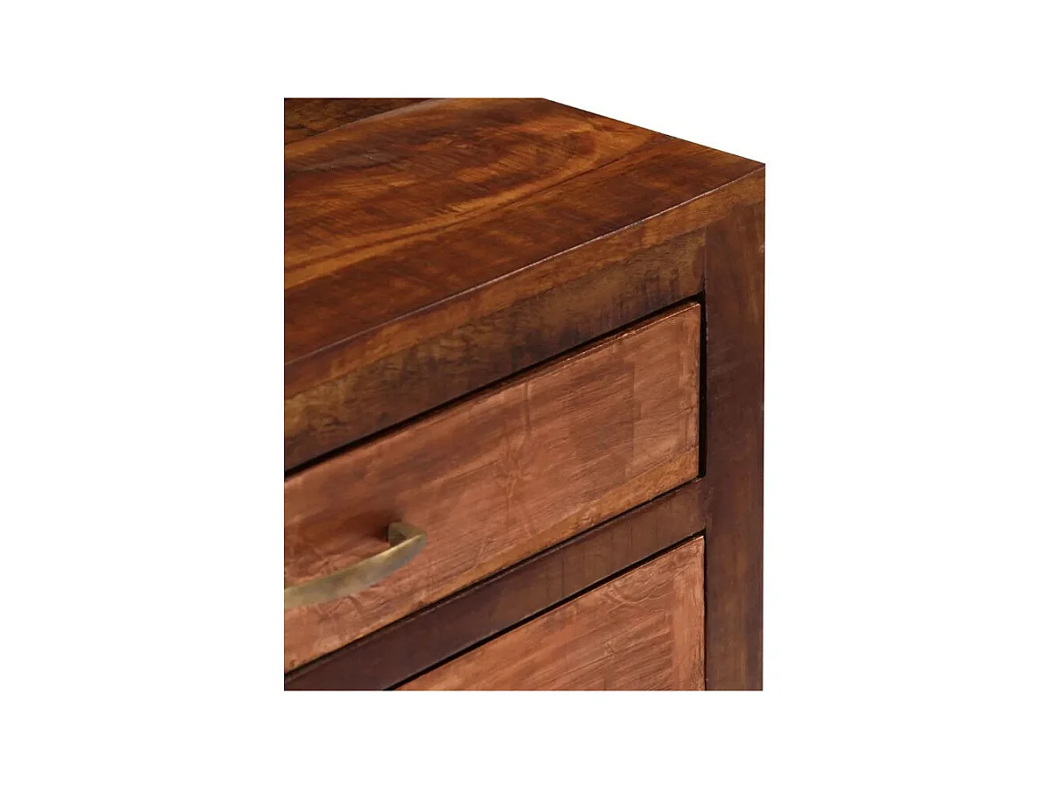 Buffet 1 porte 2 tiroirs manguier massif foncé Colibri