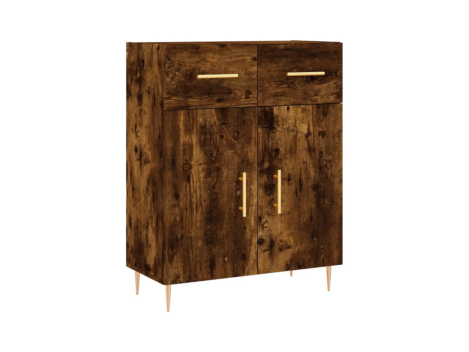 Buffet chêne fumé 69,5x34x90 bois d'ingénierie