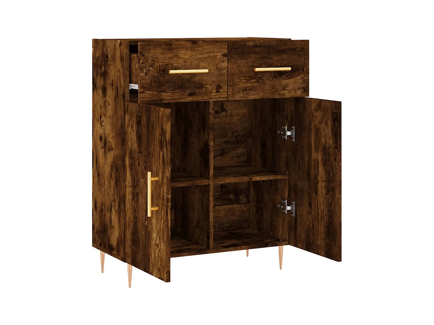 Buffet chêne fumé 69,5x34x90 bois d'ingénierie