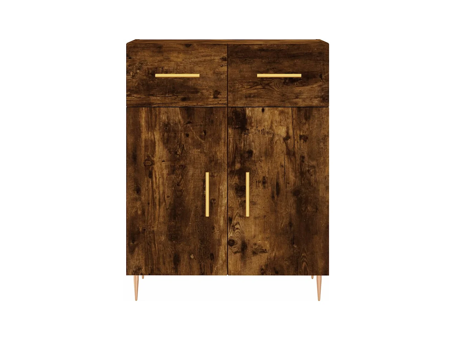 Buffet chêne fumé 69,5x34x90 bois d'ingénierie