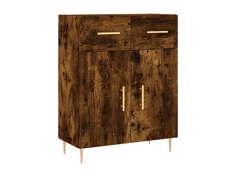 Buffet chêne fumé 69,5x34x90 bois d'ingénierie