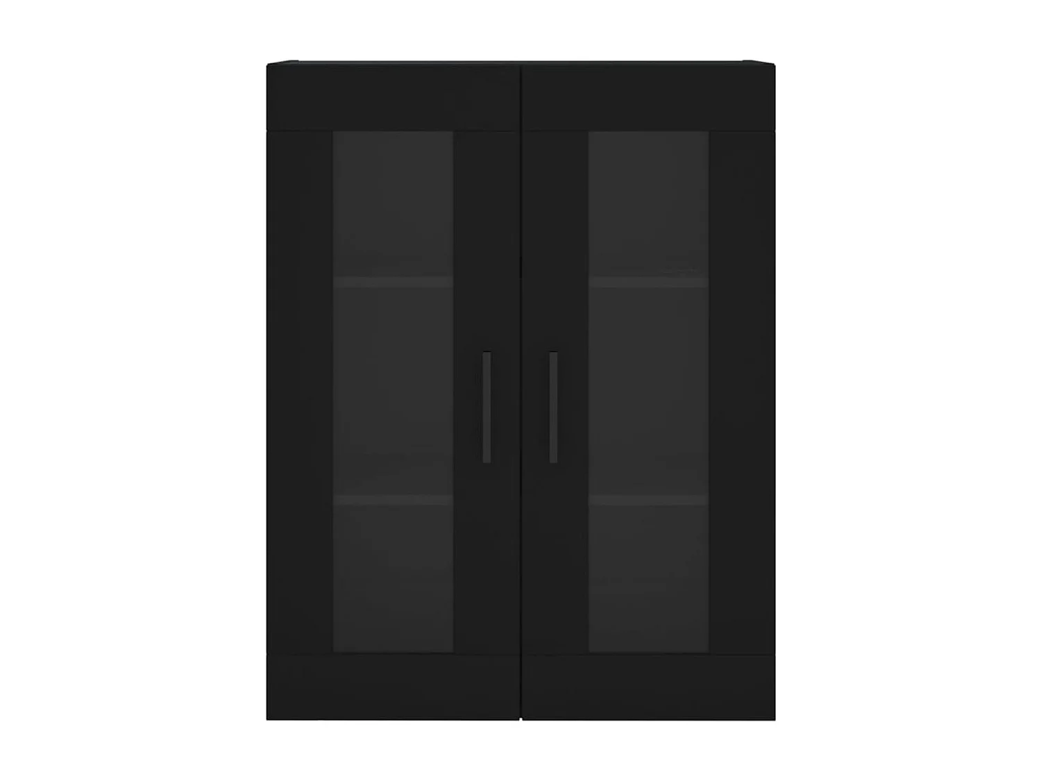 Armoires murales 2 pcs noir bois d'ingénierie