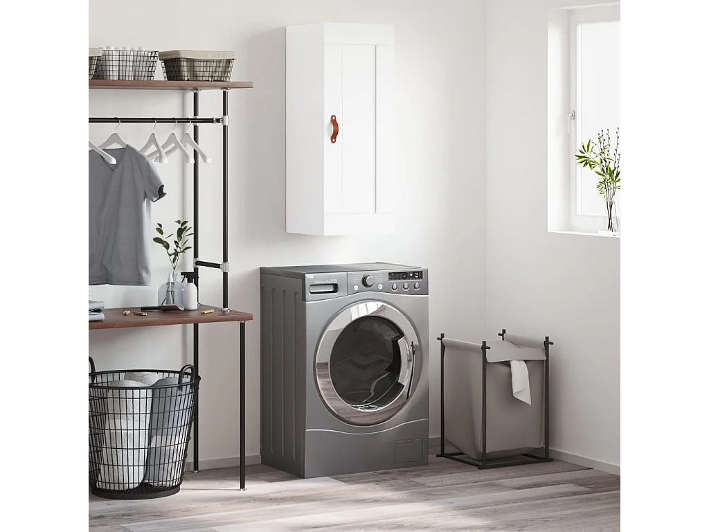 Armoire murale blanc 34,5x34x90 bois d'ingénierie