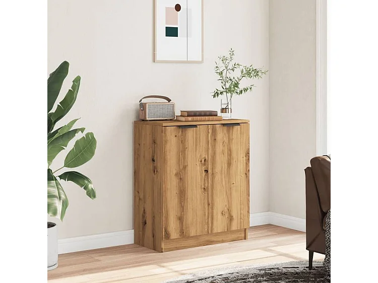 Buffet chêne artisanal 60x30x70 bois d'ingénierie