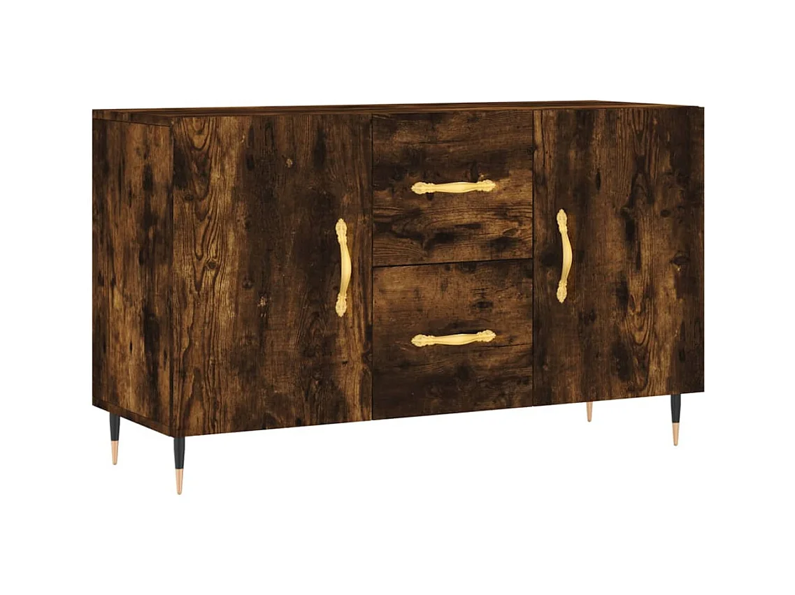 Buffet chêne fumé 100x36x60 bois d'ingénierie