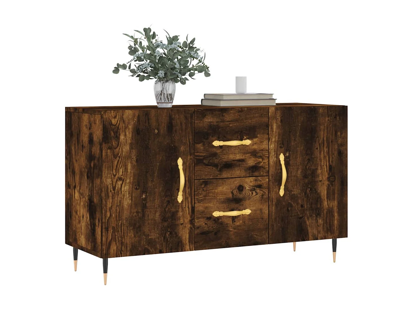 Buffet chêne fumé 100x36x60 bois d'ingénierie