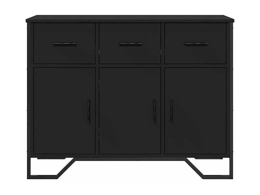 Buffet noir 97x32,5x74,5 bois d’ingénierie
