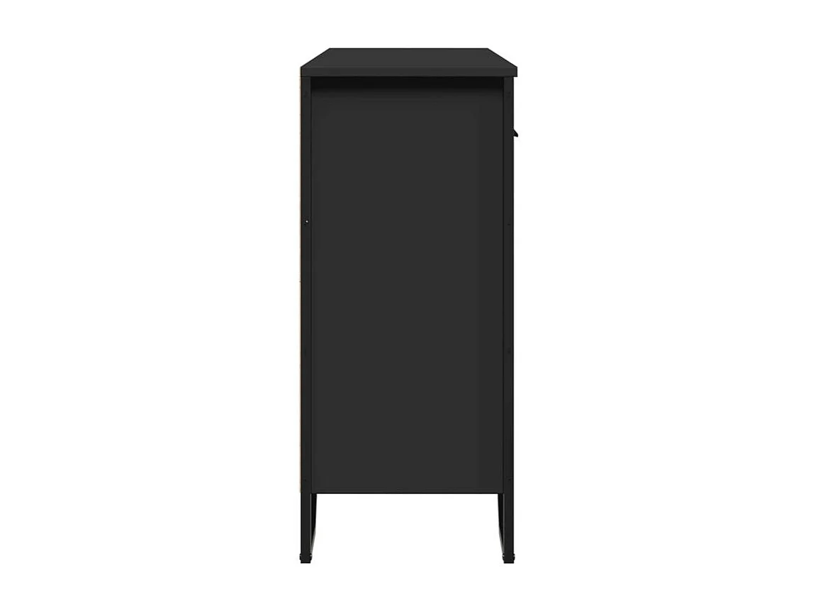 Buffet noir 97x32,5x74,5 bois d’ingénierie
