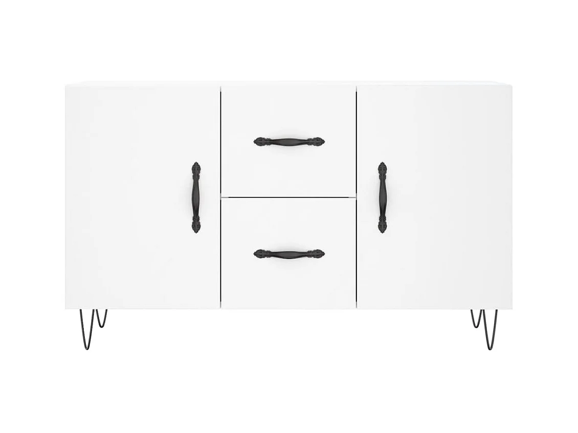 Buffet blanc 100x36x60 bois d'ingénierie