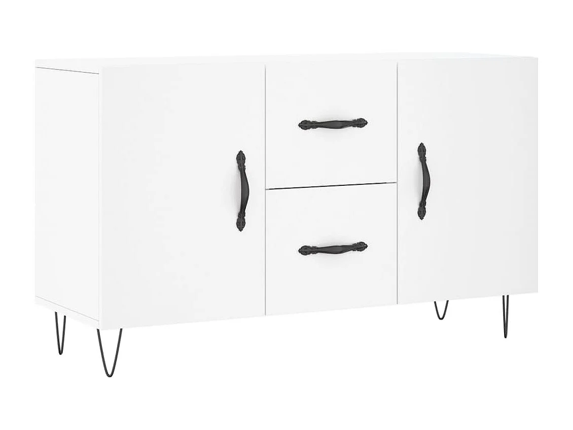Buffet blanc 100x36x60 bois d'ingénierie