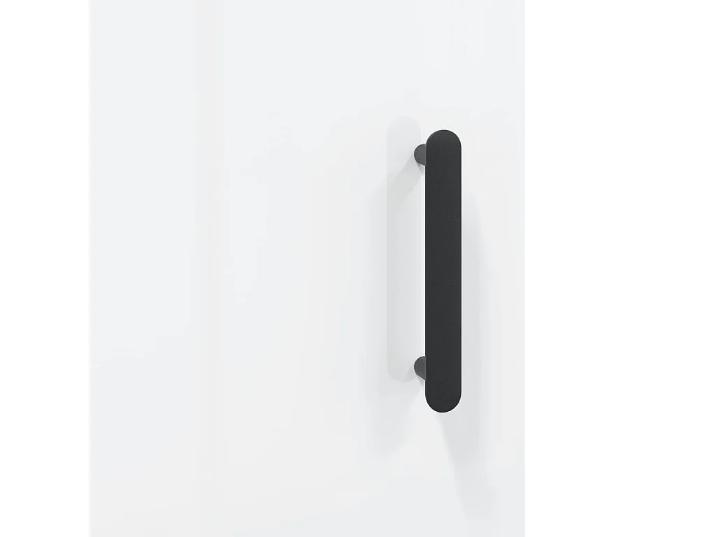 Buffet Blanc brillant 69,5x34x90 Bois d'ingénierie