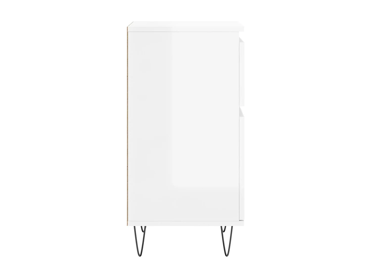 Buffets 2 pcs blanc brillant 40x35x70 bois d'ingénierie