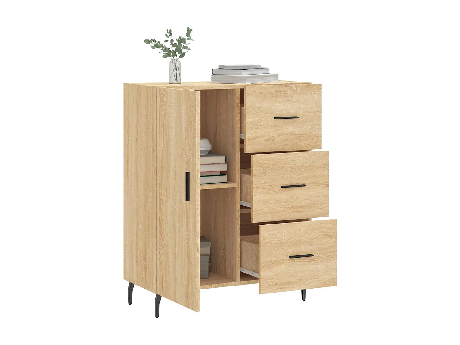 Buffet chêne sonoma 69,5x34x90 bois d'ingénierie