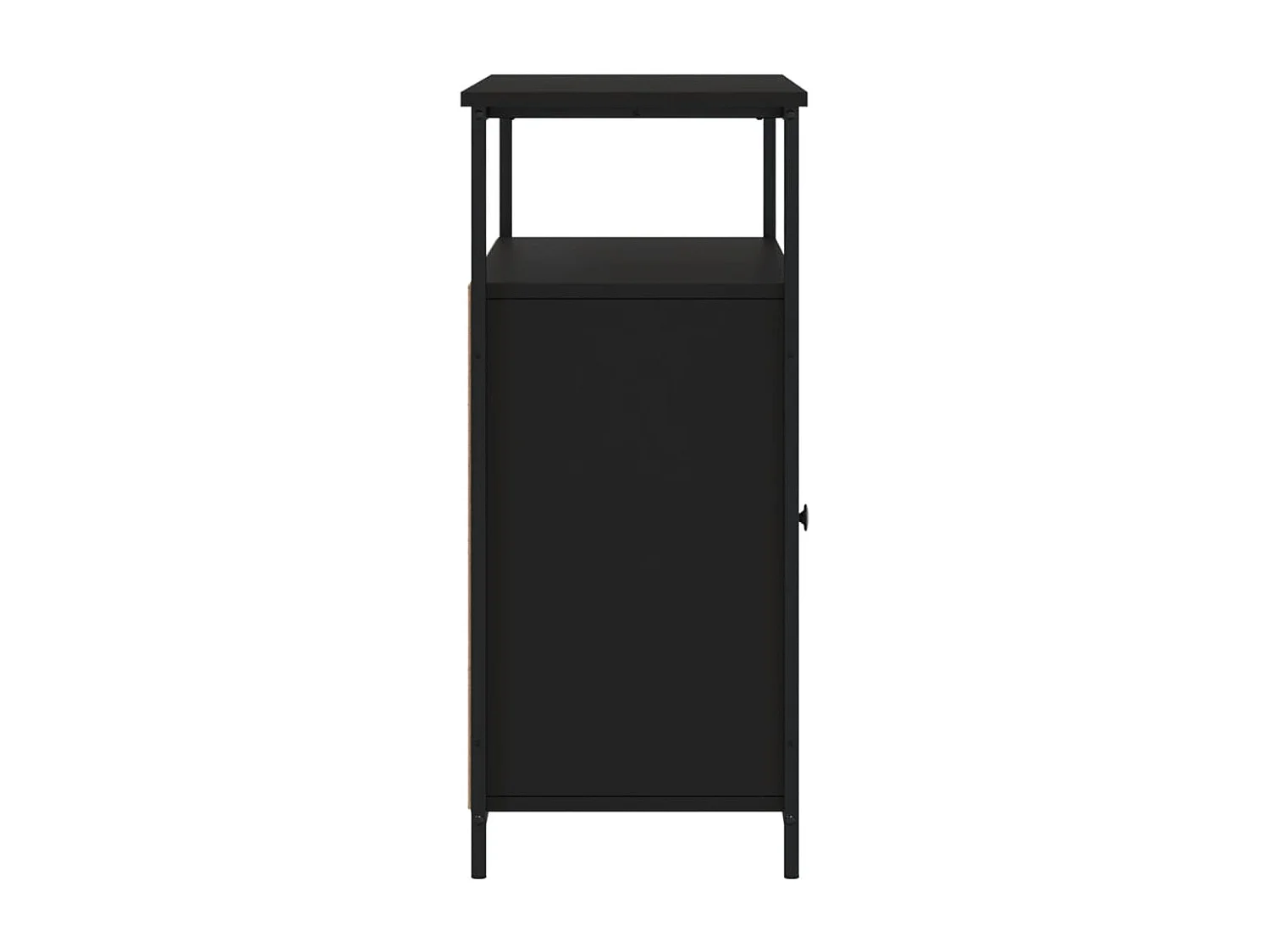 Buffet noir 100x35x80 bois d'ingénierie