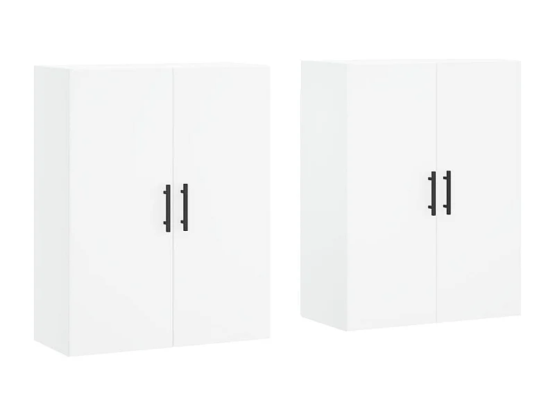 Armoires murales 2 pcs blanc 69,5x34x90