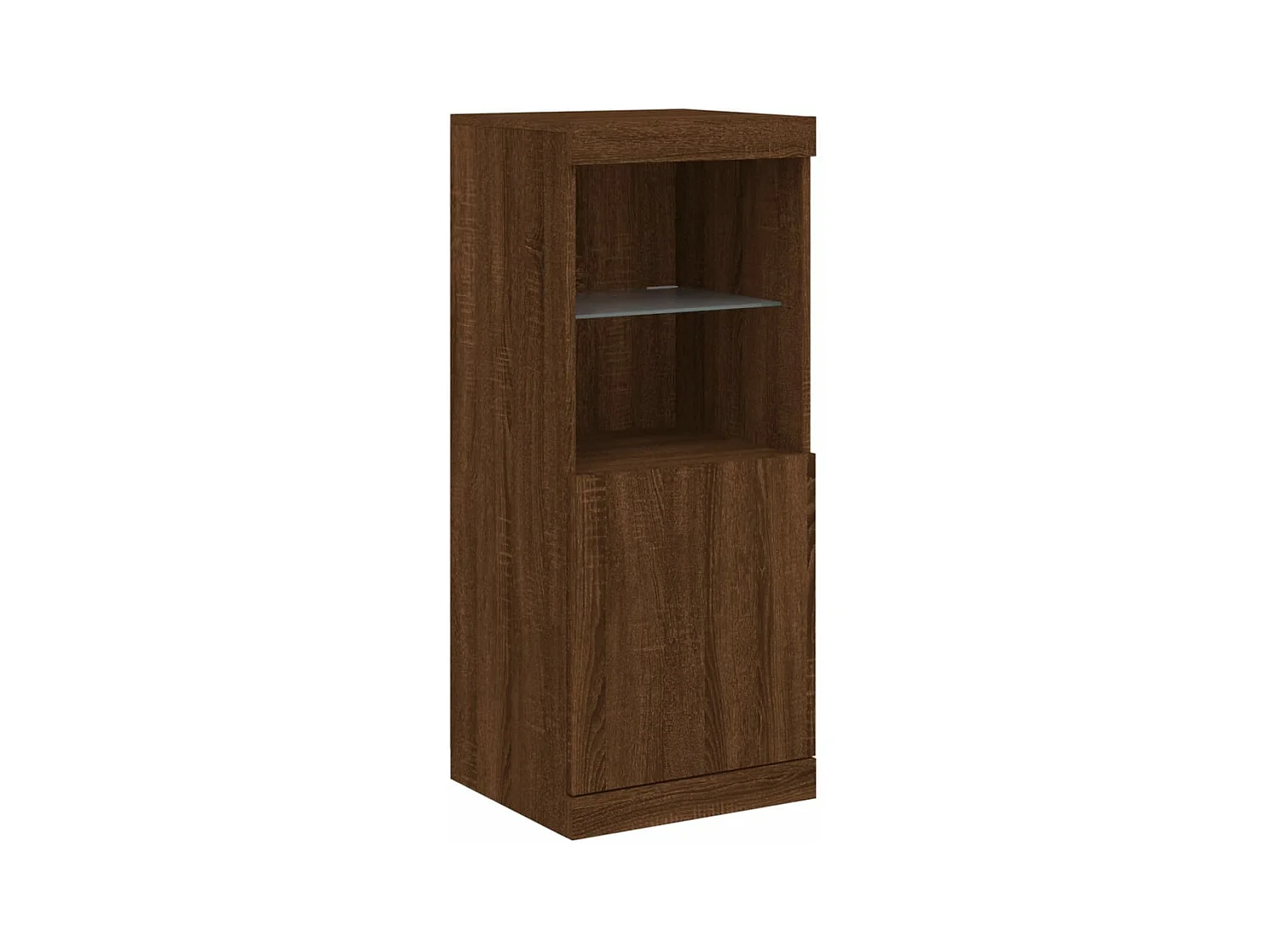 Buffet avec lumières LED chêne marron 162x37x100