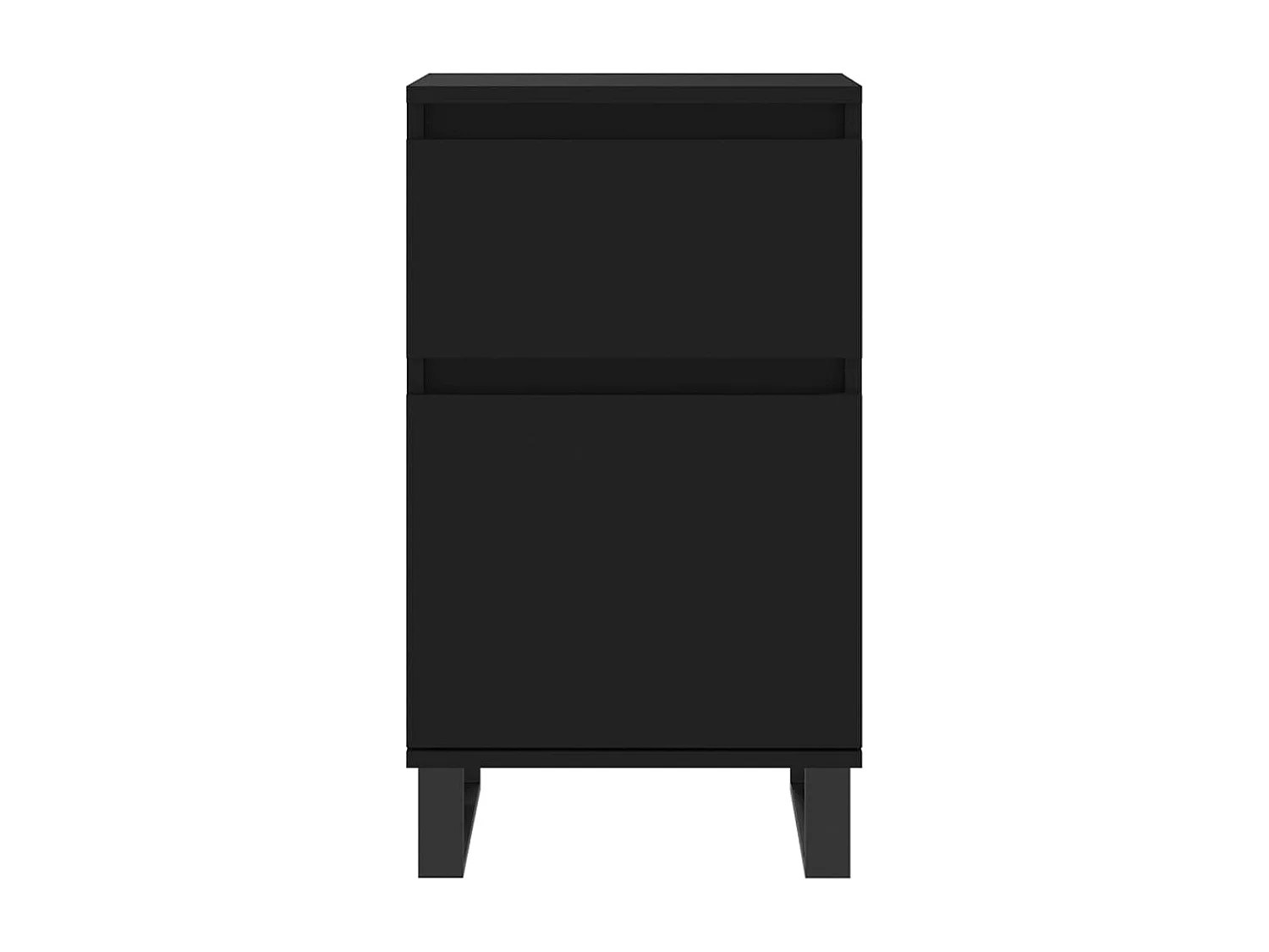 Buffets 2 pcs noir 40x35x70 bois d’ingénierie