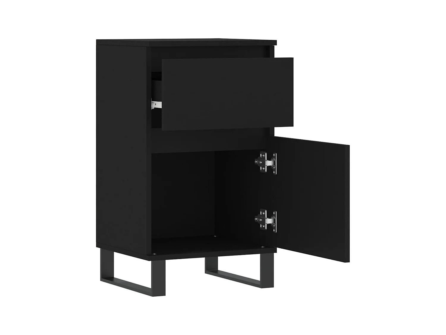 Buffets 2 pcs noir 40x35x70 bois d’ingénierie