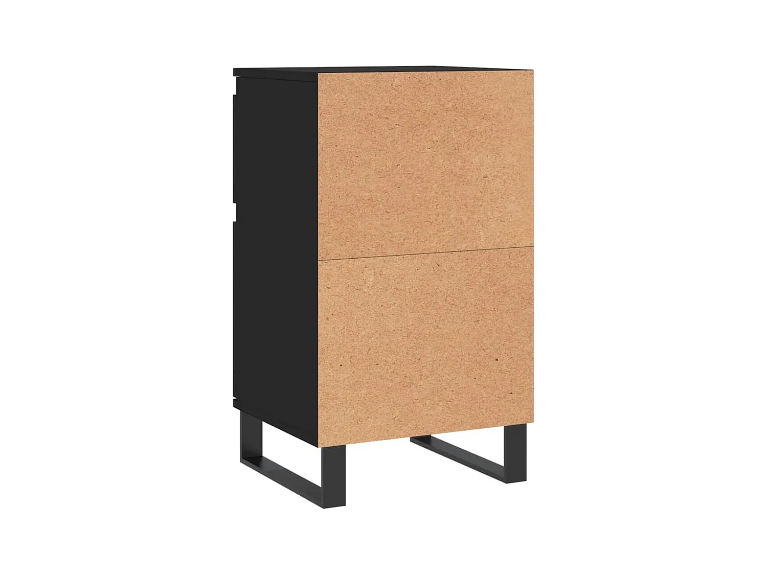 Buffets 2 pcs noir 40x35x70 bois d’ingénierie