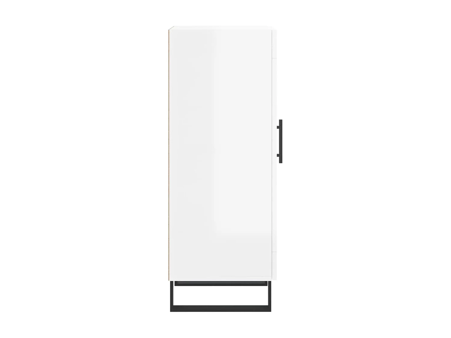 Buffet Blanc brillant 34,5x34x90 Bois d'ingénierie