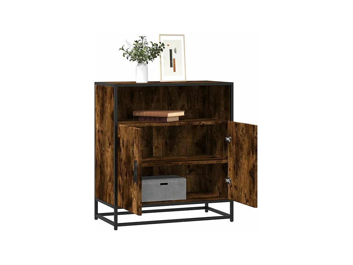 Buffet chêne fumé 68x35x76 bois d'ingénierie