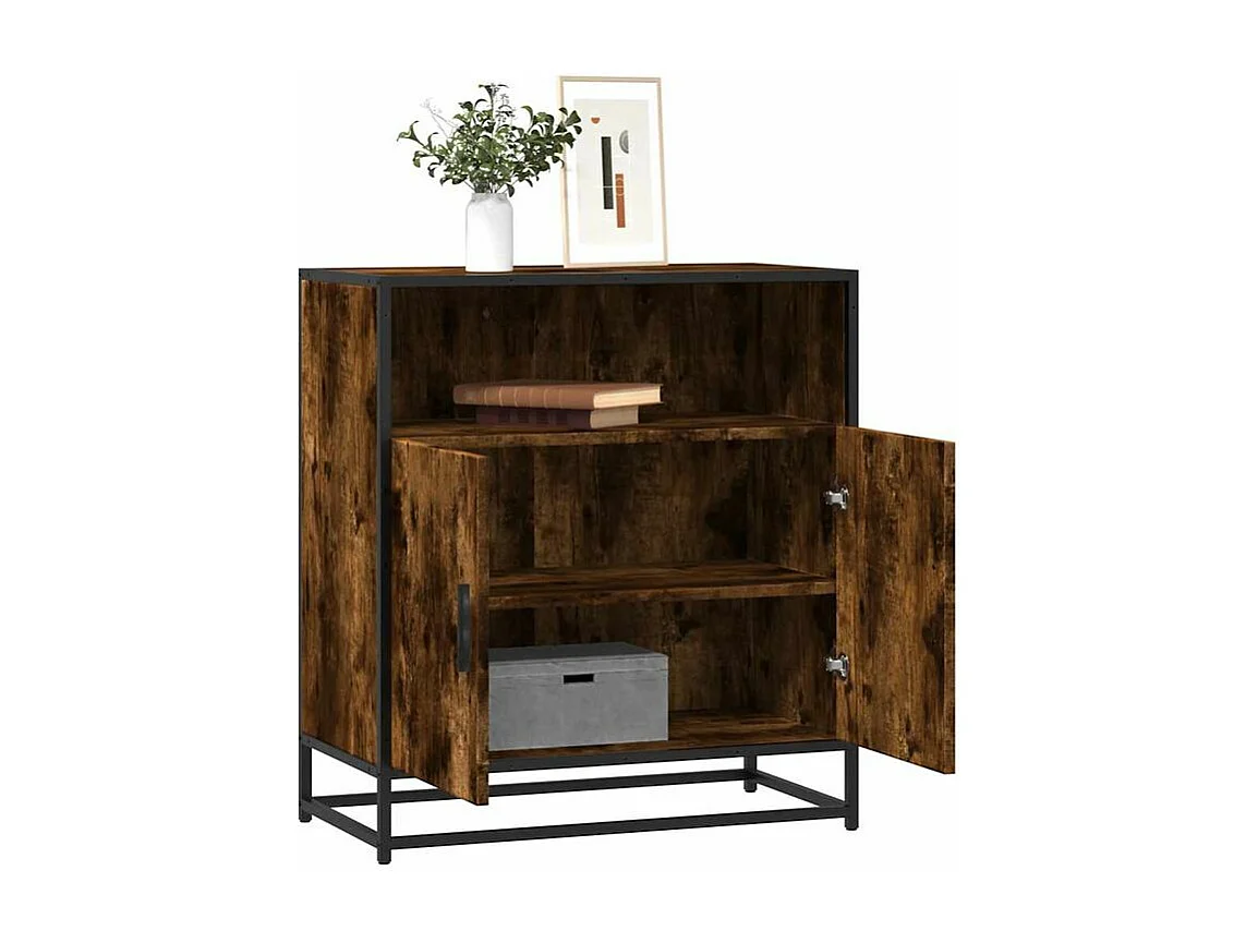 Buffet chêne fumé 68x35x76 bois d'ingénierie