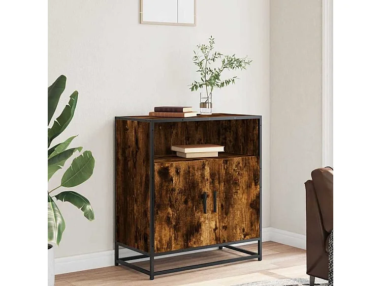 Buffet chêne fumé 68x35x76 bois d'ingénierie