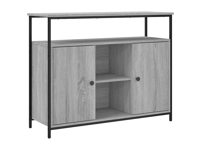 Buffet sonoma gris 100x35x80 bois d'ingénierie