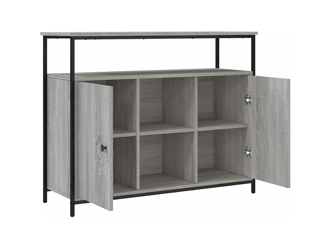 Buffet sonoma gris 100x35x80 bois d'ingénierie