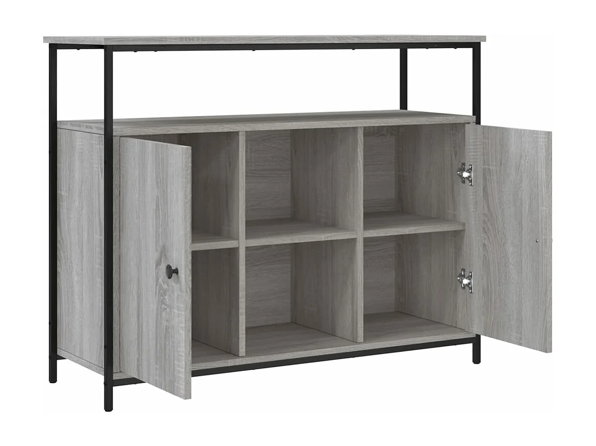 Buffet sonoma gris 100x35x80 bois d'ingénierie