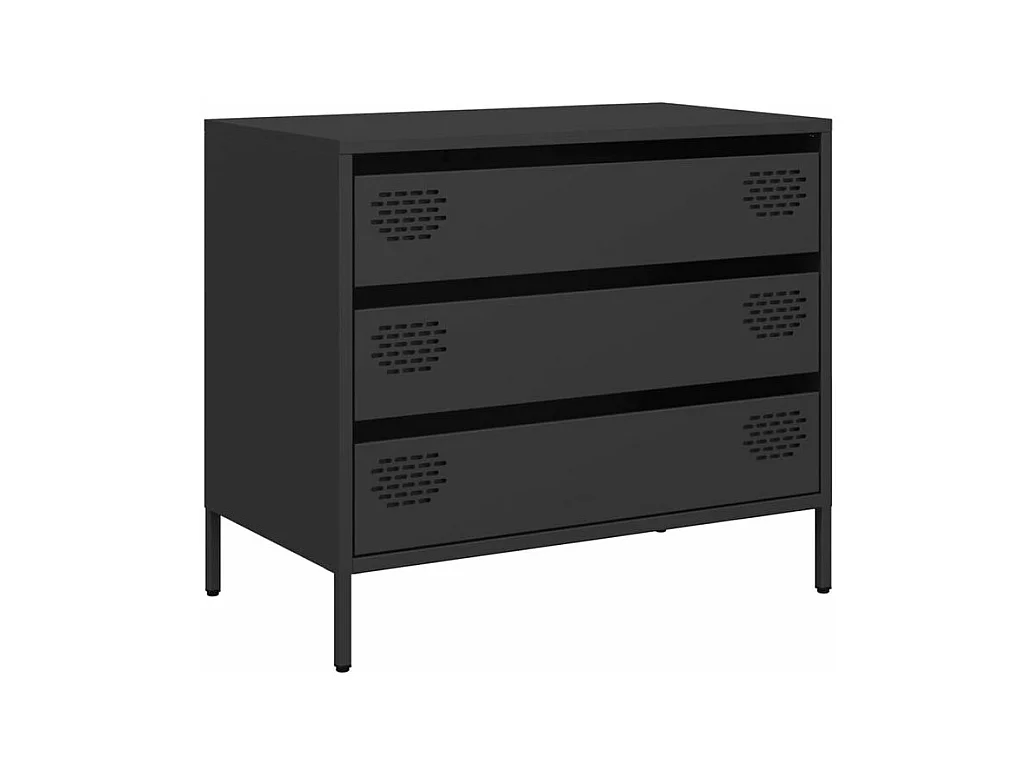 Buffet noir 68x39x58,5 acier laminé à froid