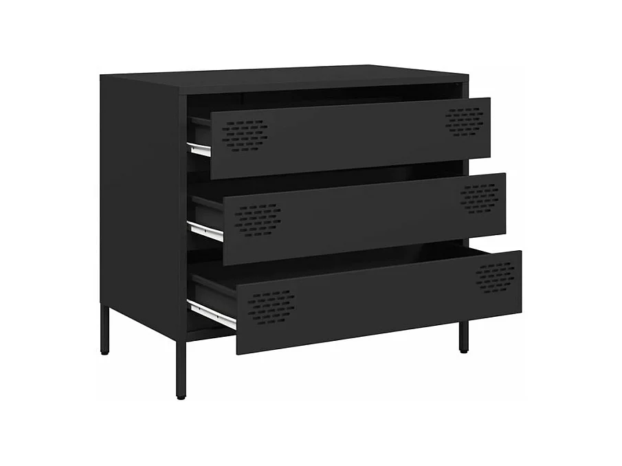 Buffet noir 68x39x58,5 acier laminé à froid