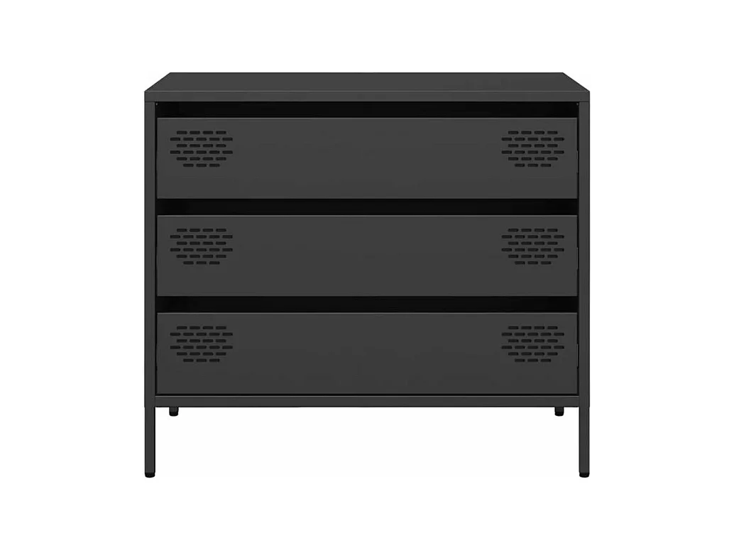 Buffet noir 68x39x58,5 acier laminé à froid