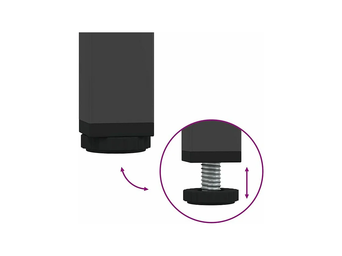 Buffet noir 68x39x58,5 acier laminé à froid