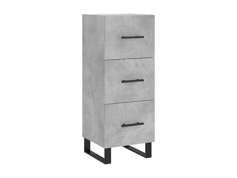 Buffet Gris béton 34,5x34x90 Bois d'ingénierie