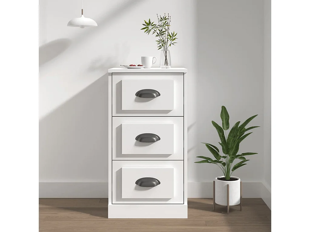 Buffet blanc 36x35,5x67,5 bois d'ingénierie