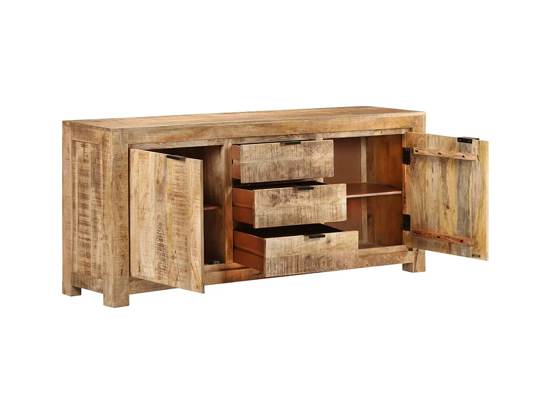 Buffet 175x40x75 Bois de manguier brut