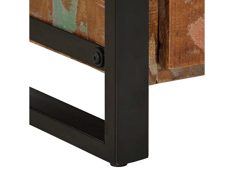 Armoire à tiroir multicolore 40x40x90 bois de récupération