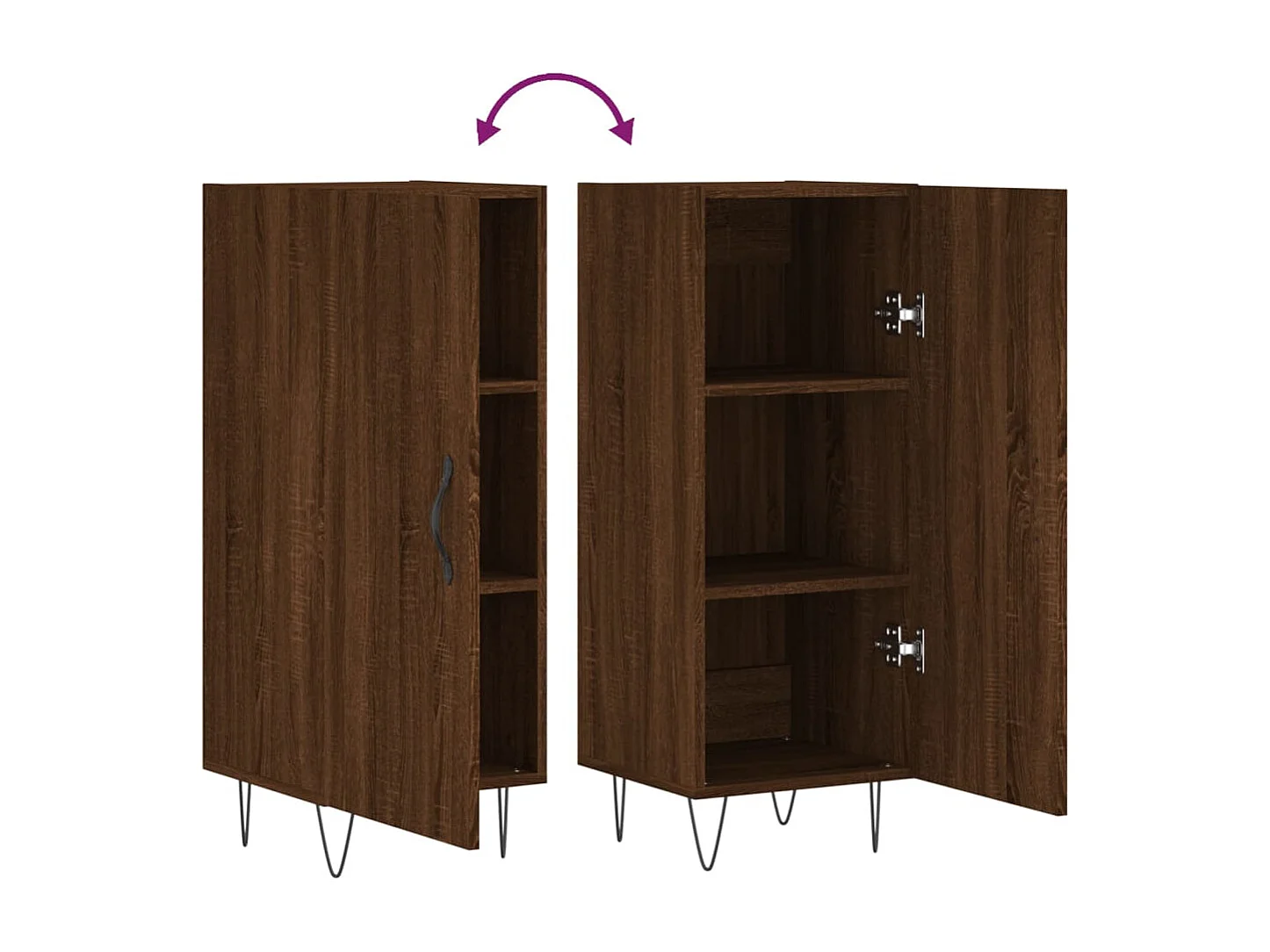 Buffet Chêne marron 34,5x34x90 Bois d'ingénierie