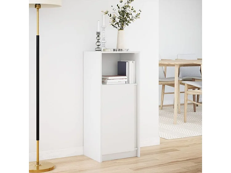 Buffet avec LED blanc 42,5x34x100 bois d'ingénierie