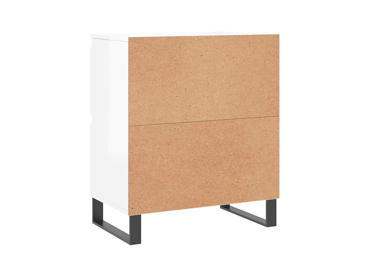 Buffets 3 pcs blanc brillant bois d'ingénierie