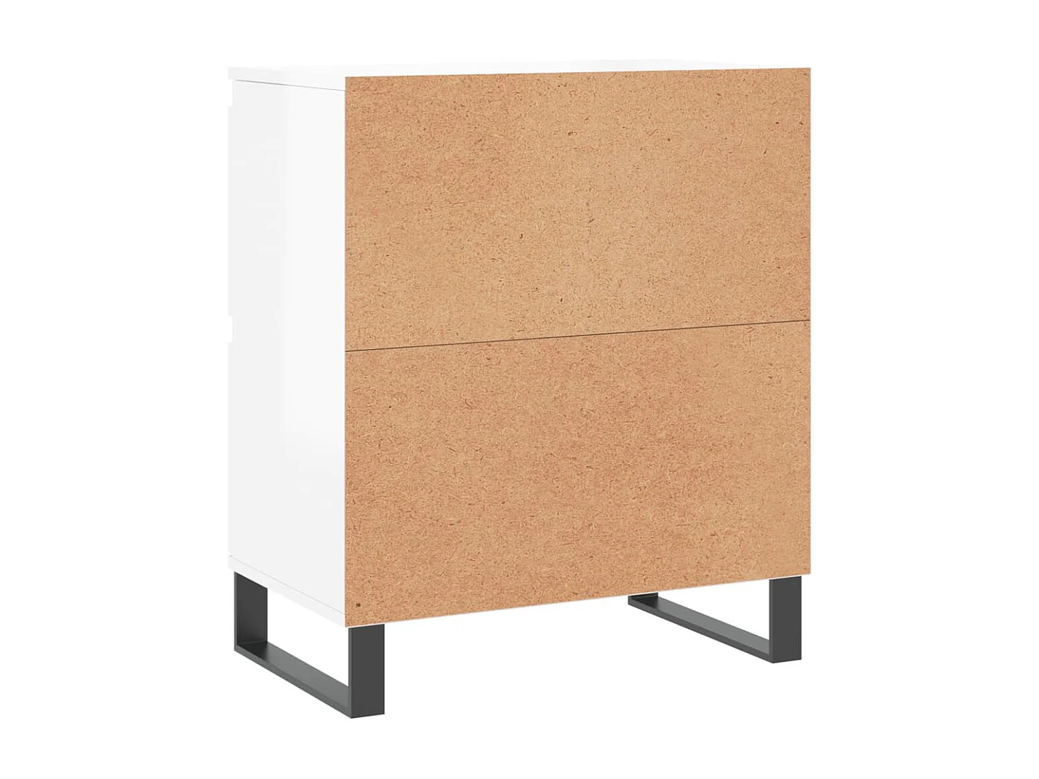 Buffets 3 pcs blanc brillant bois d'ingénierie