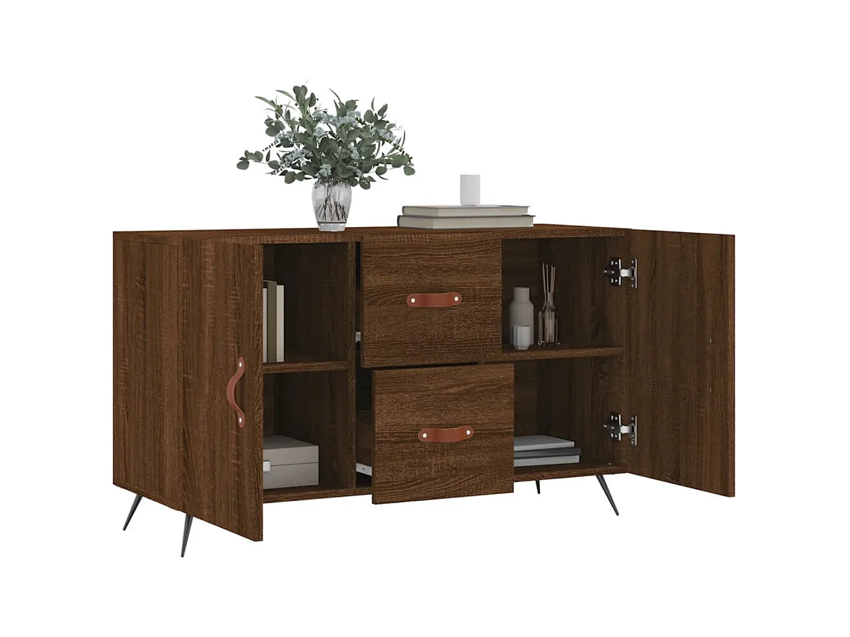 Buffet chêne marron 100x36x60 bois d'ingénierie