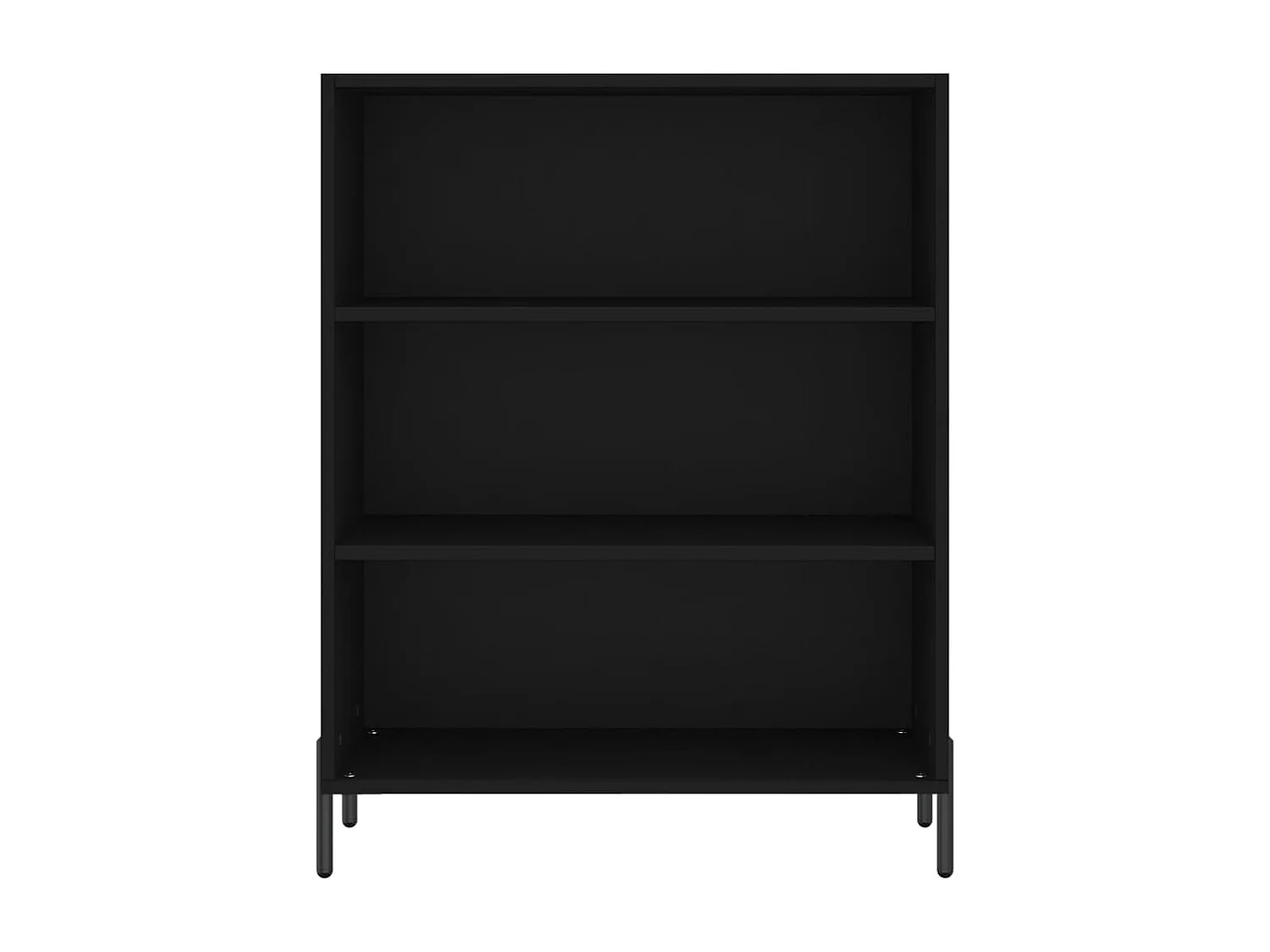 Armoire à étagères noir 69,5x32,5x90 bois d'ingénierie
