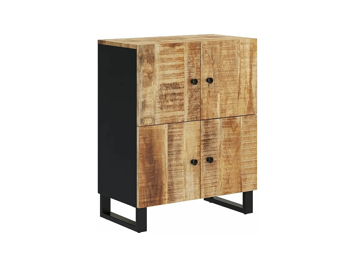 Buffet avec 4 portes 60x33x75 bois massif de manguier