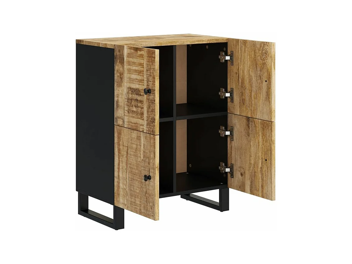 Buffet avec 4 portes 60x33x75 bois massif de manguier