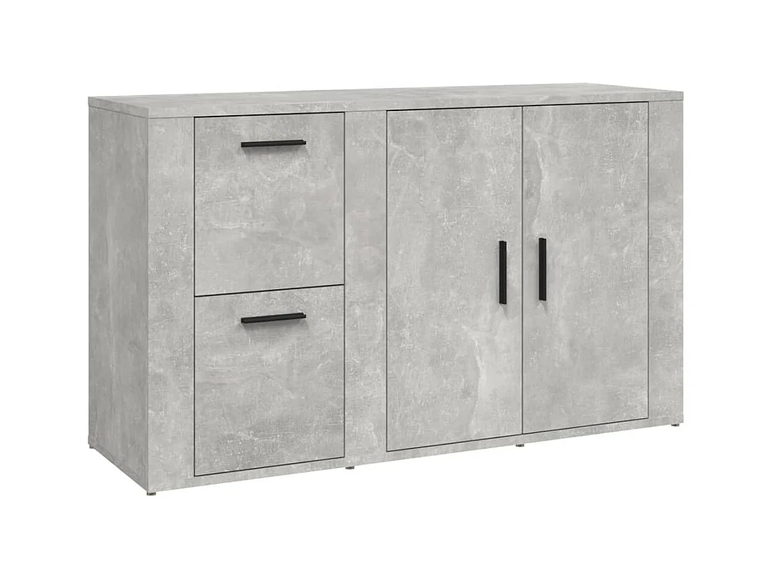 Buffet Gris béton 100x33x59,5 Bois d'ingénierie