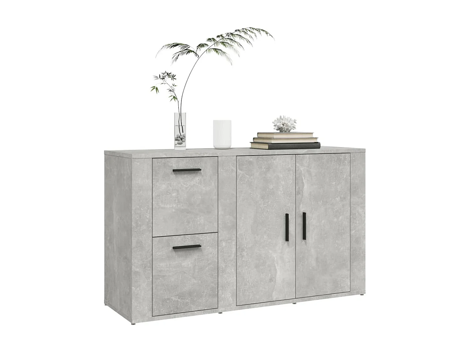 Buffet Gris béton 100x33x59,5 Bois d'ingénierie